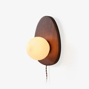Orba Walnut Plug-in Wall Lamp - Blowlighting