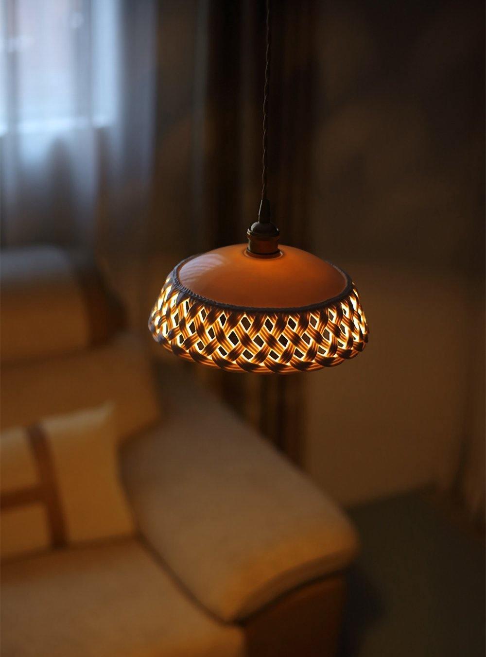Openwork Ceramic Pendant Lamp - Blowlighting