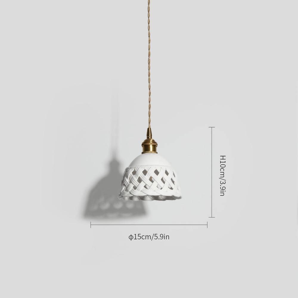 Openwork Ceramic Pendant Lamp - Blowlighting