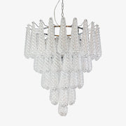Aurora Chandelier Clear Droplets Murano Glass Waterfall Diamond - Blowlighting