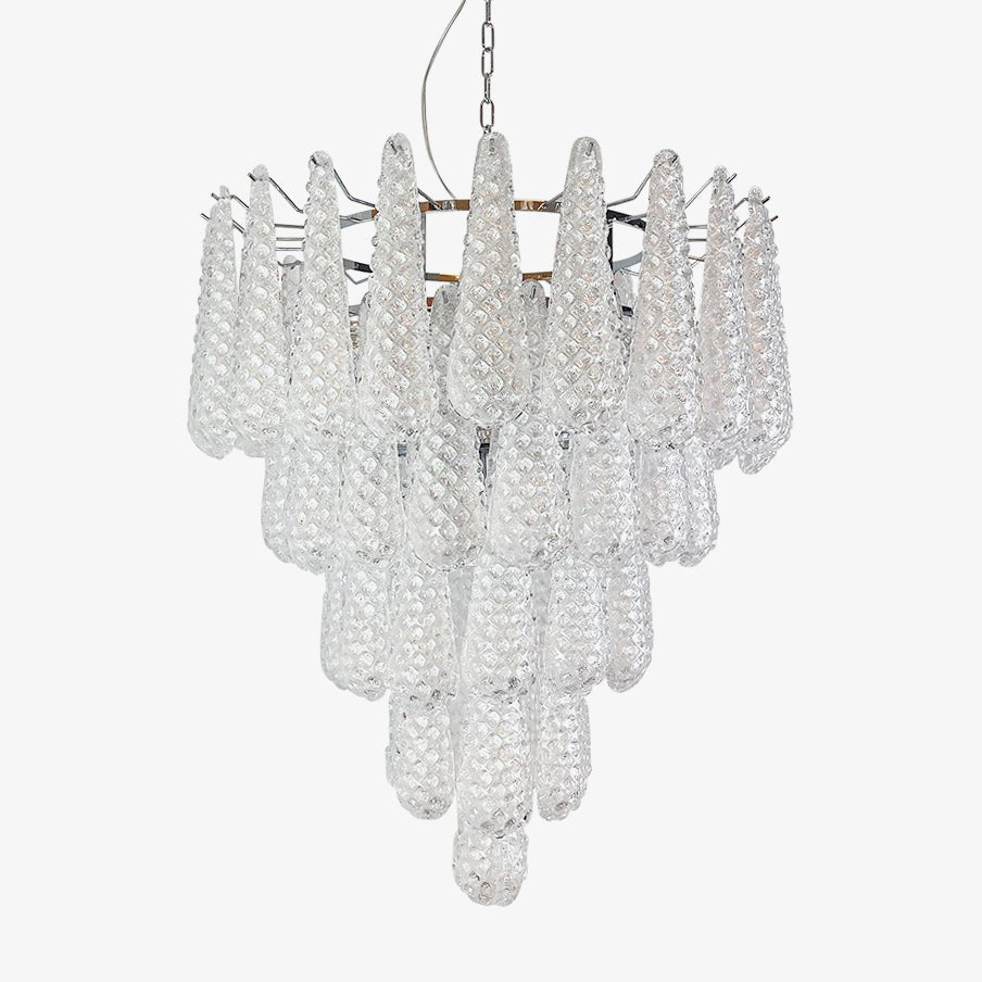 Aurora Chandelier Clear Droplets Murano Glass Waterfall Diamond - Blowlighting