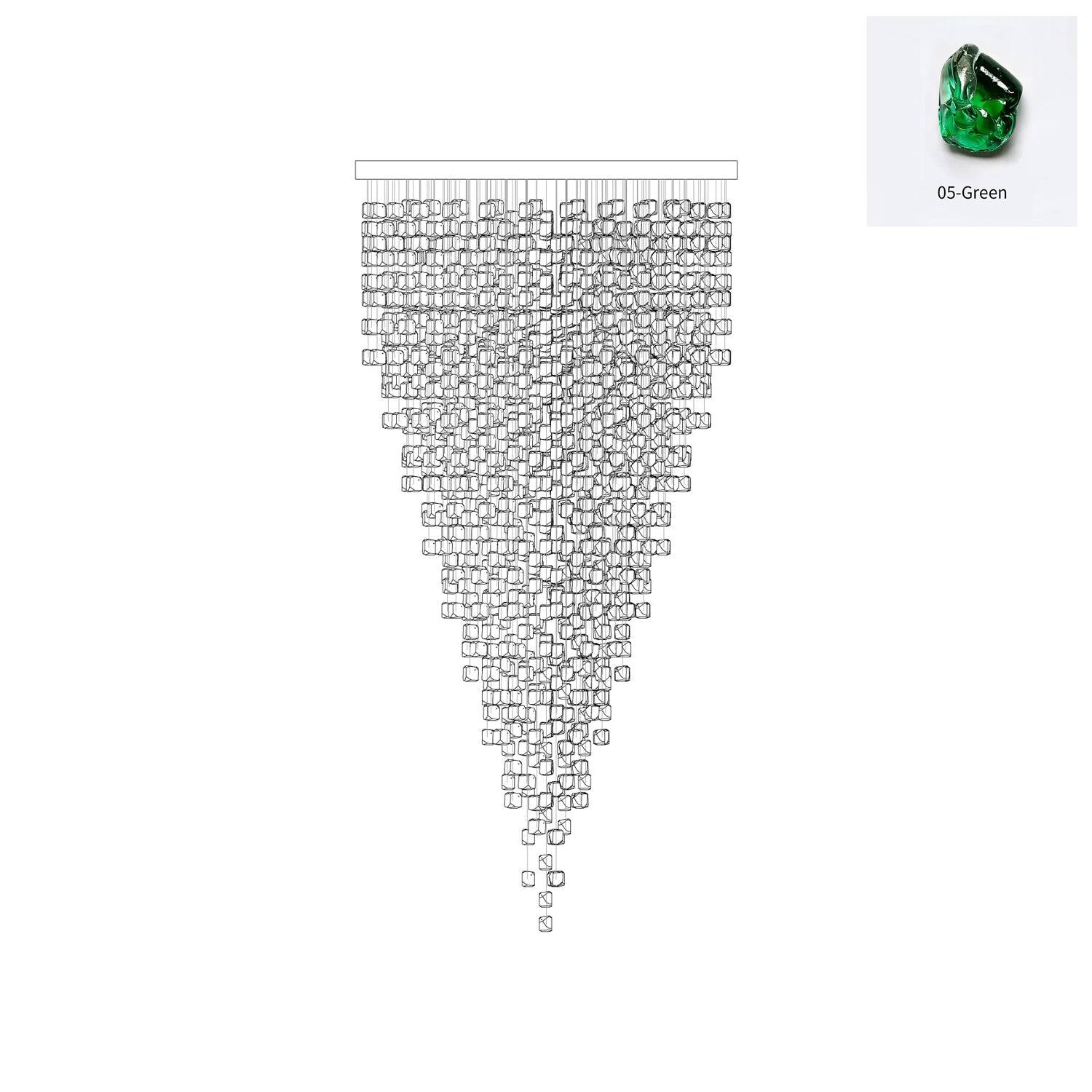 Veshaa Postmodern Luxury Stone Crystal Chandelier - Blowlighting