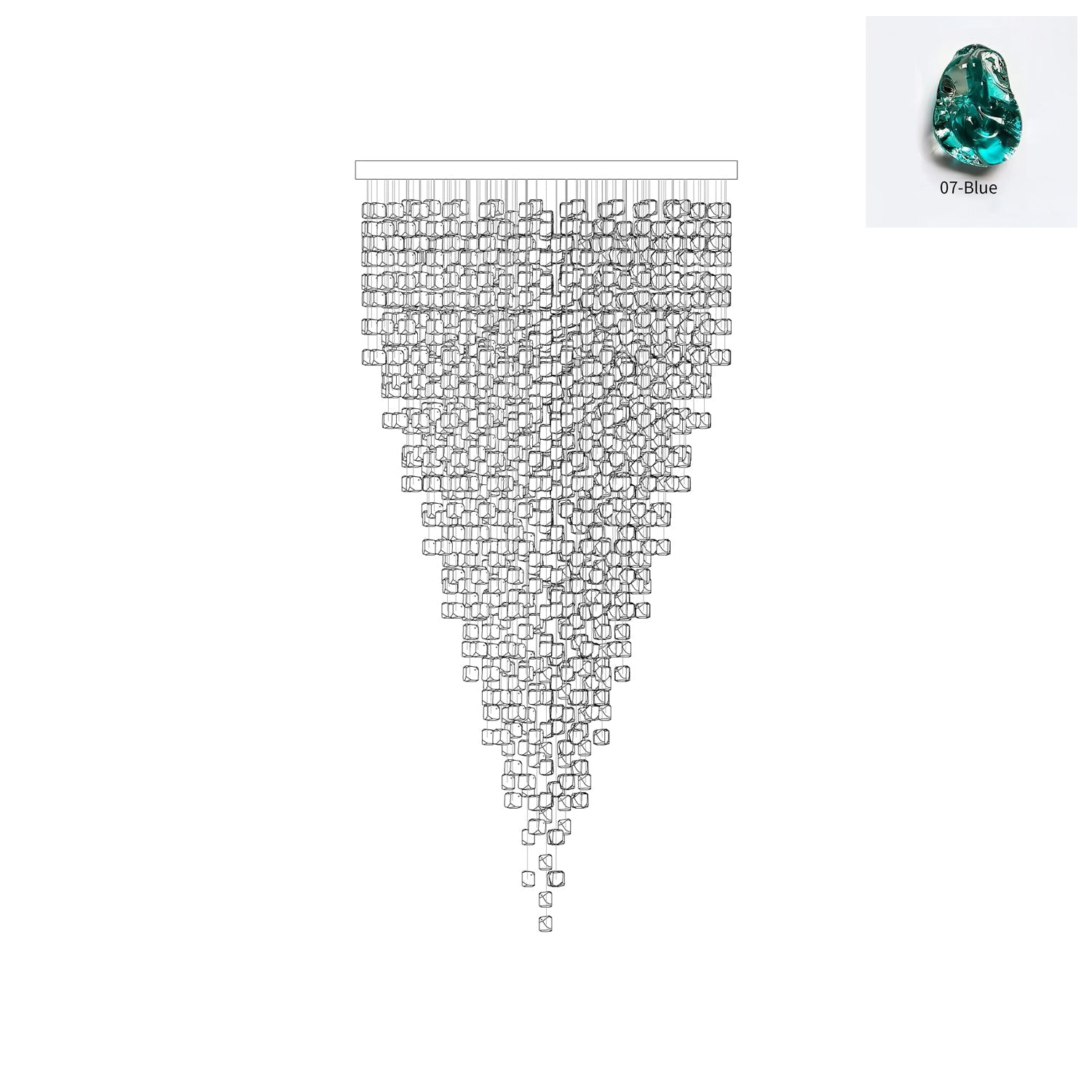 Veshaa Postmodern Luxury Stone Crystal Chandelier - Blowlighting