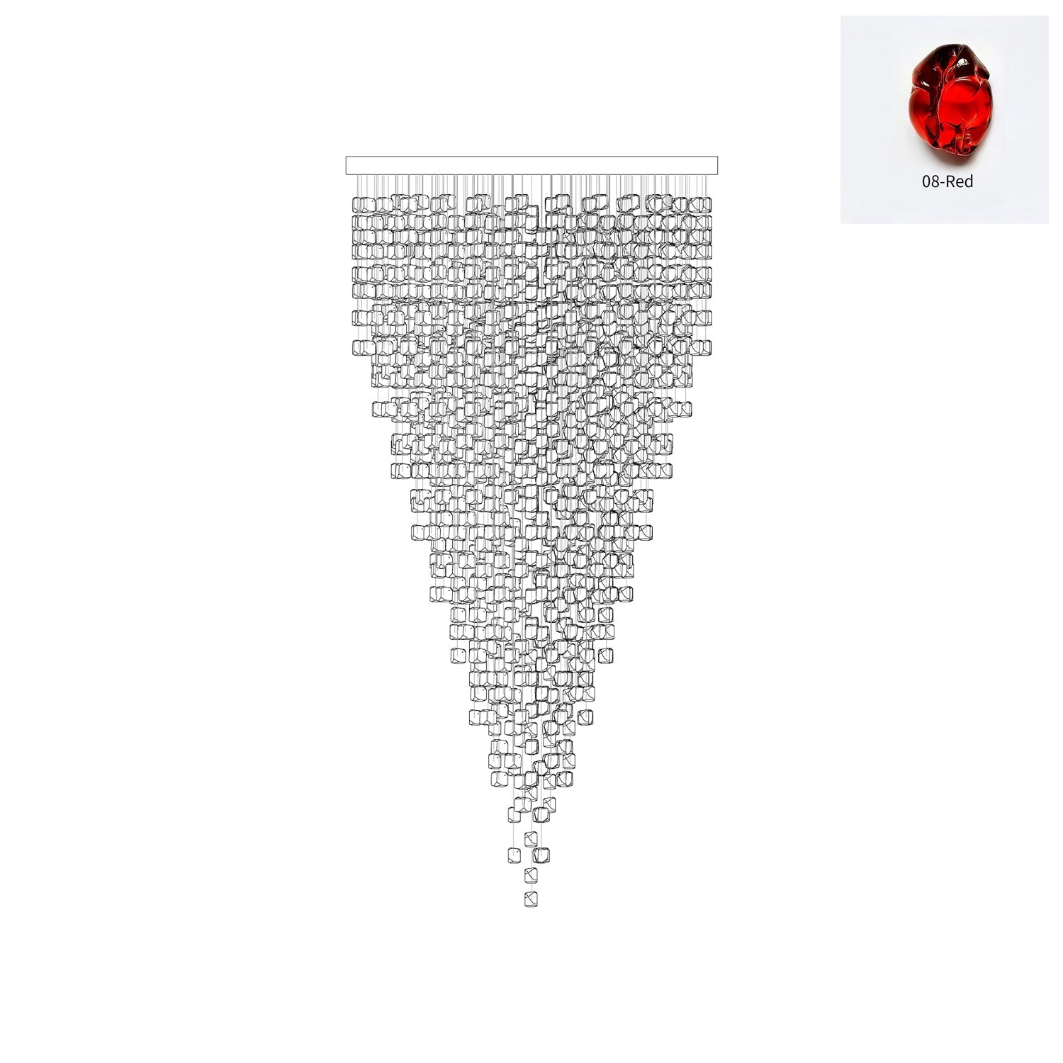 Veshaa Postmodern Luxury Stone Crystal Chandelier - Blowlighting