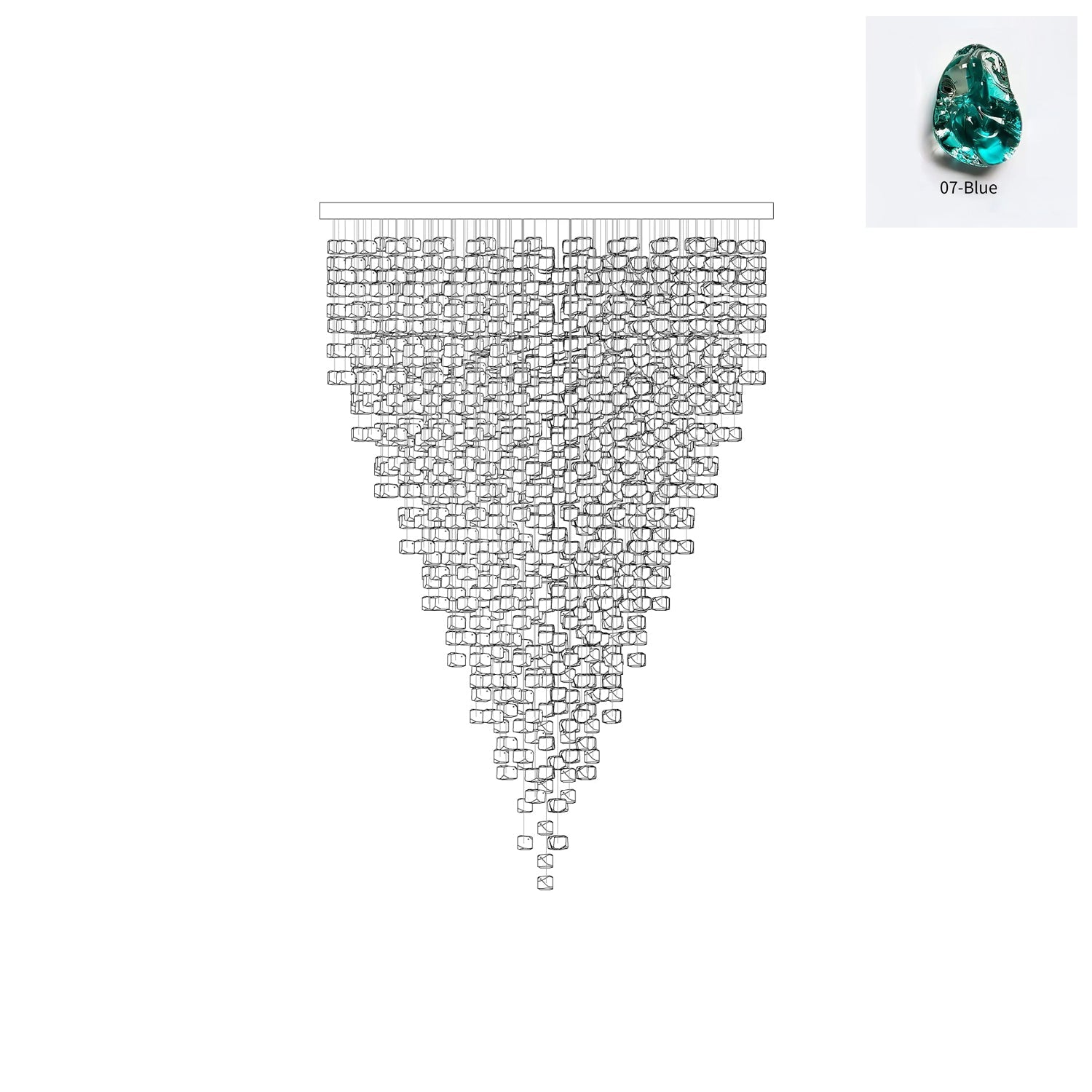 Veshaa Postmodern Luxury Stone Crystal Chandelier - Blowlighting