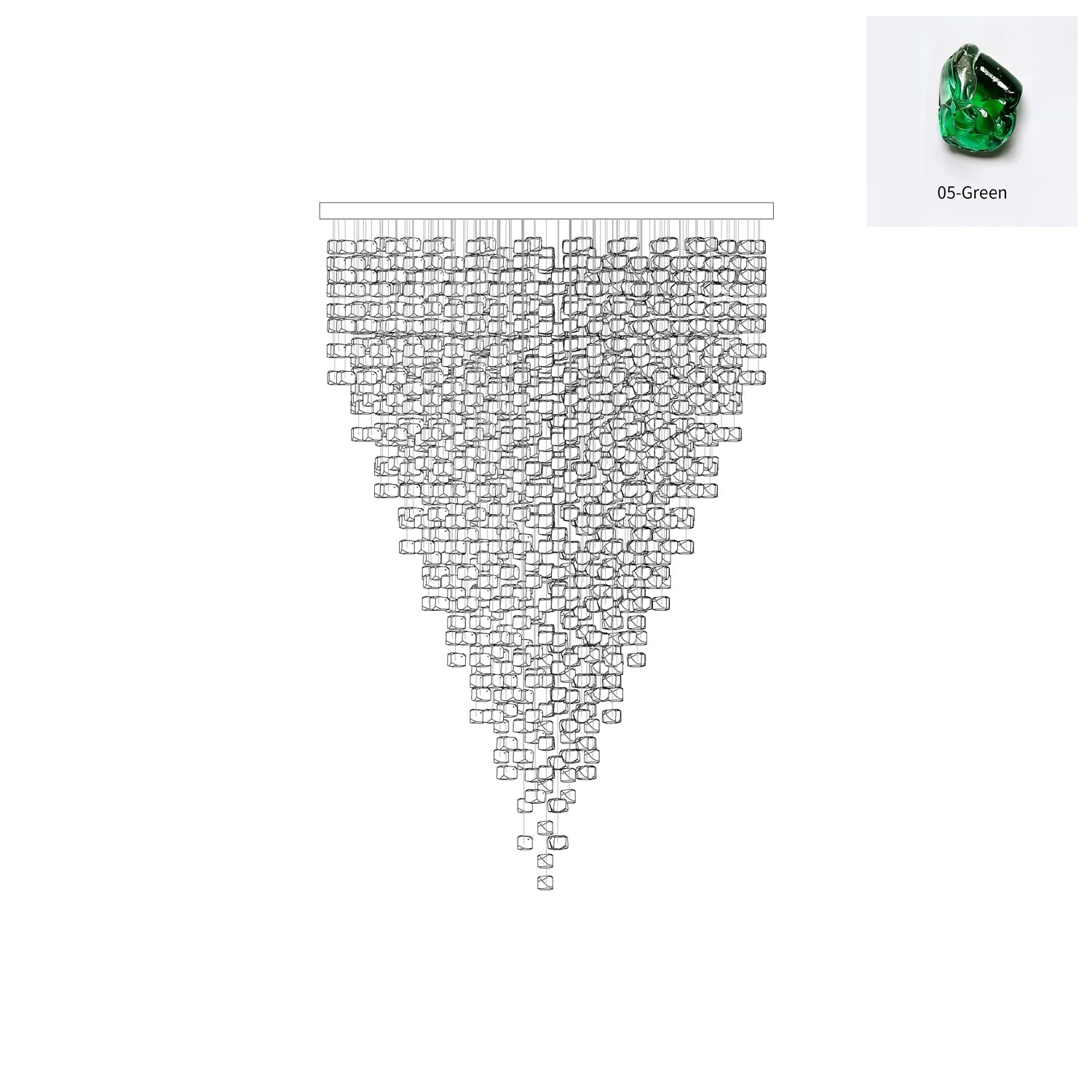 Veshaa Postmodern Luxury Stone Crystal Chandelier - Blowlighting