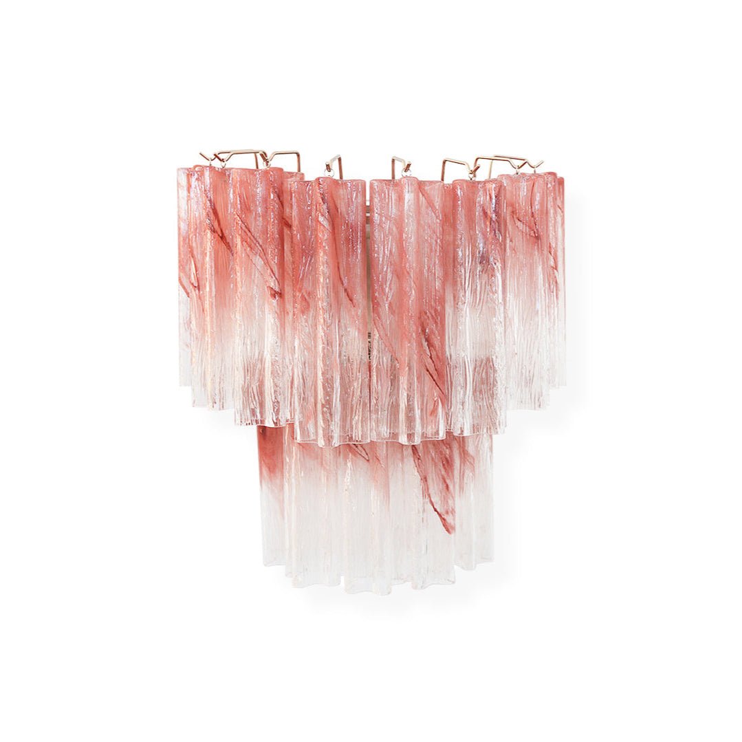 Aurora Wall Light Rose Glass Blades Romantic Watercolor - Blowlighting
