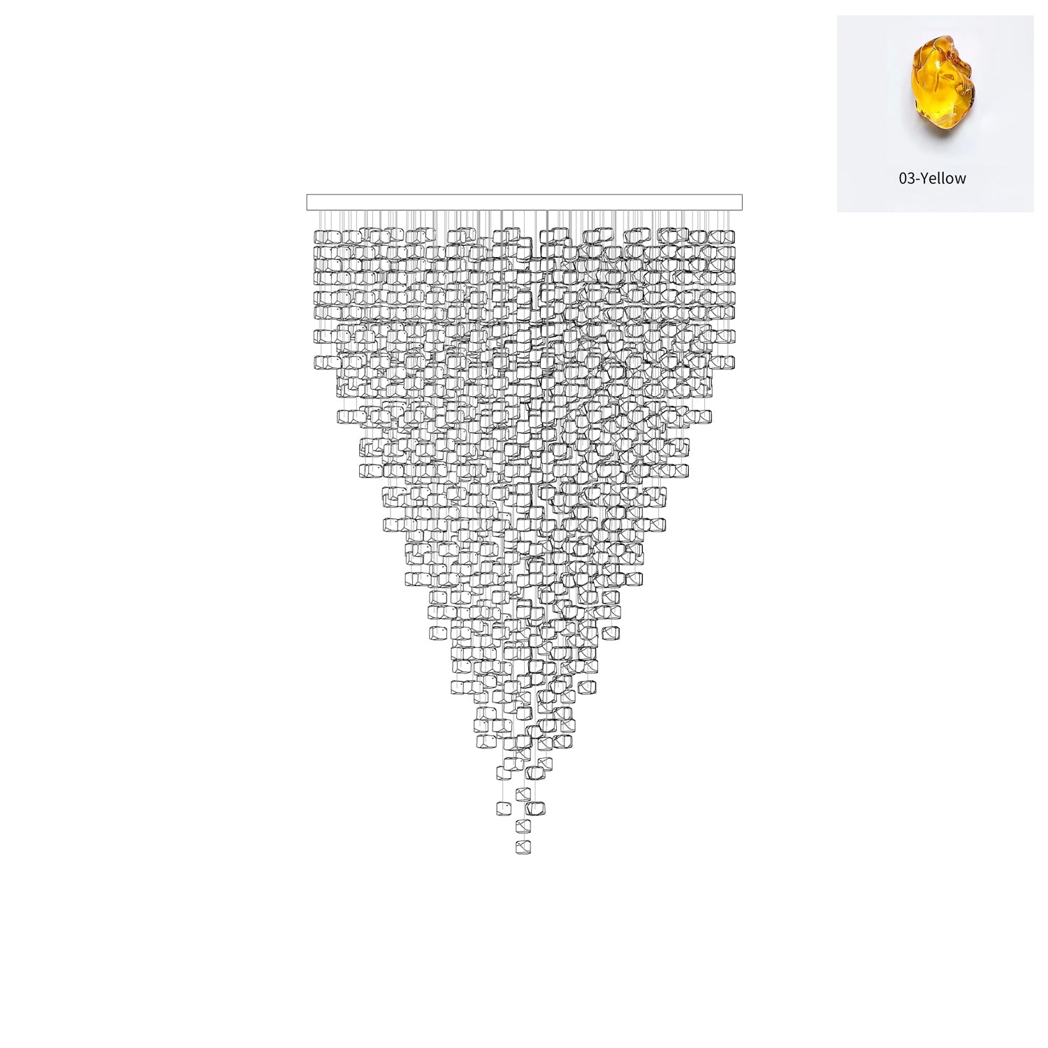 Veshaa Postmodern Luxury Stone Crystal Chandelier - Blowlighting