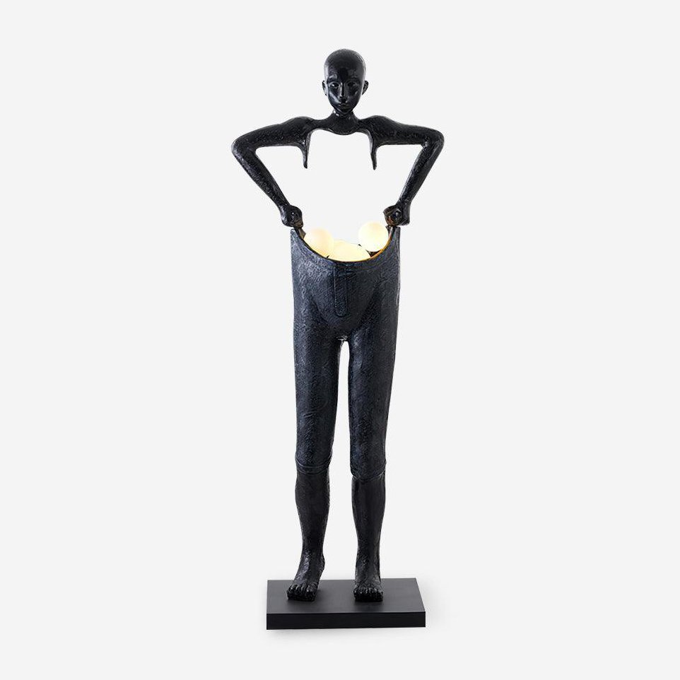 Vamiryra Sculptural Black Floor Lamp - Blowlighting
