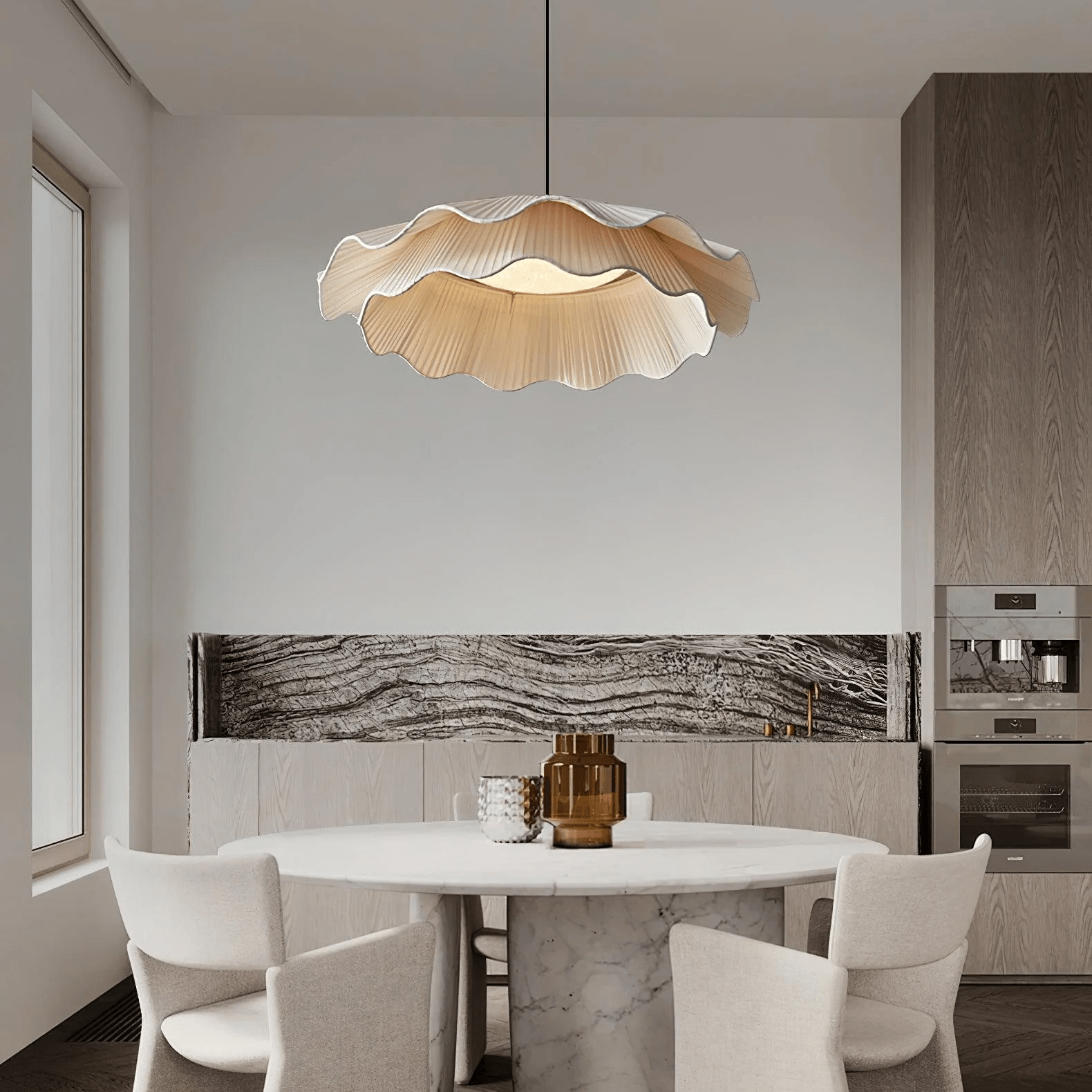Arwen Fabric Wave Pendant Lamp - Blowlighting