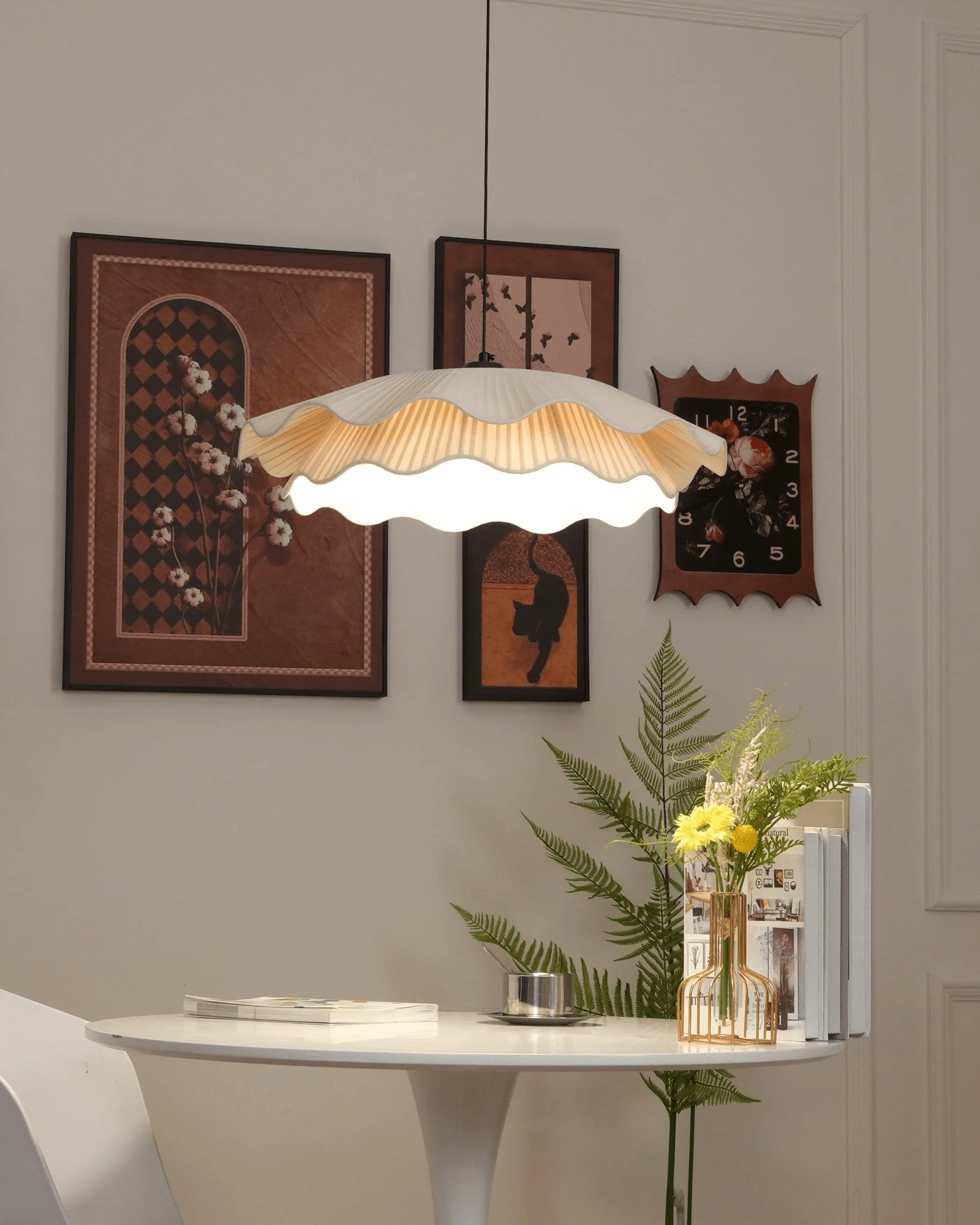 Arwen Fabric Wave Pendant Lamp - Blowlighting