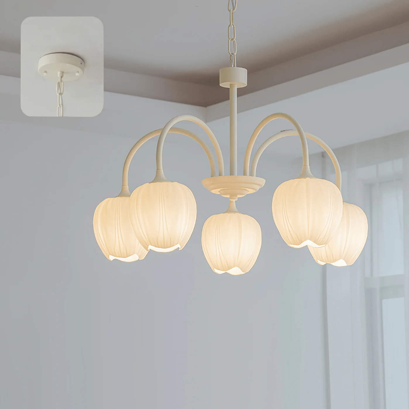 Tulip Matcha Chandelier - Blowlighting