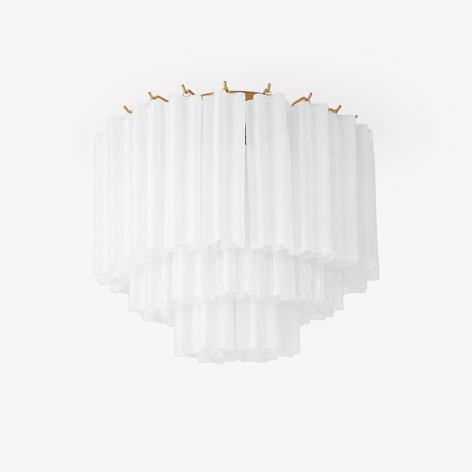 Aurora Ceiling Lamp White Murano Glass Layered Elegant Modern - Blowlighting