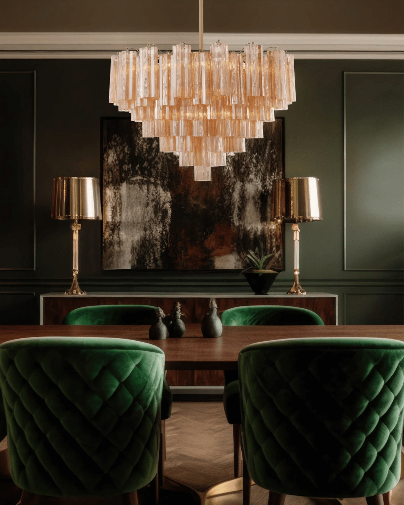 Aurora Chandelier Virella Murano Glass Tube Luxury - Blowlighting