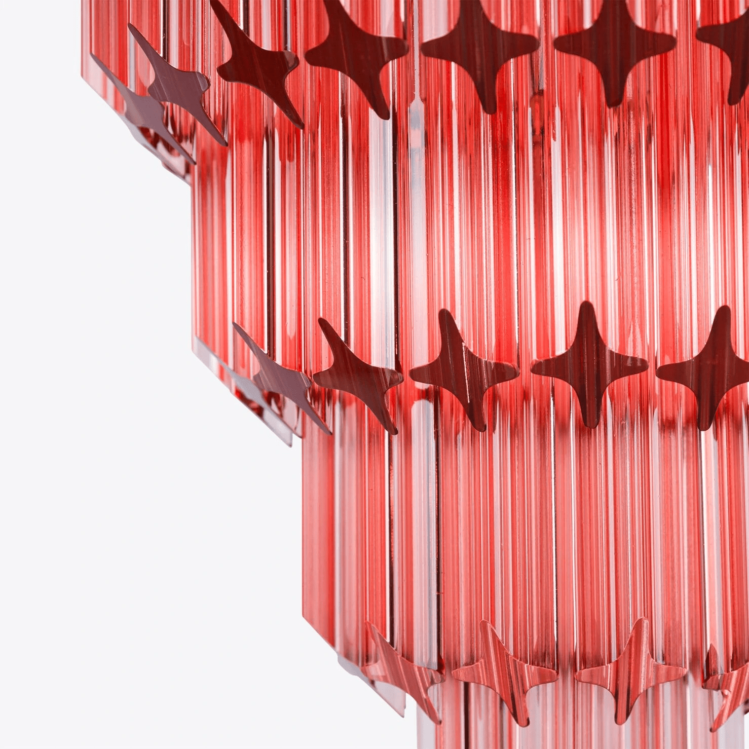 Aurora Chandelier Amber Diamond Glass Layered Retro - Blowlighting