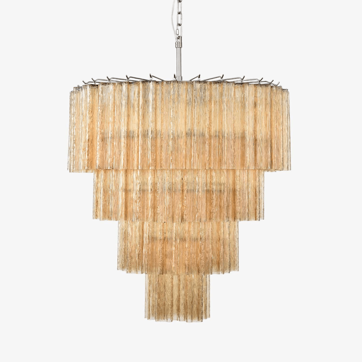Aurora Chandelier Cascade Layered Glass Elegant Vintage - Blowlighting