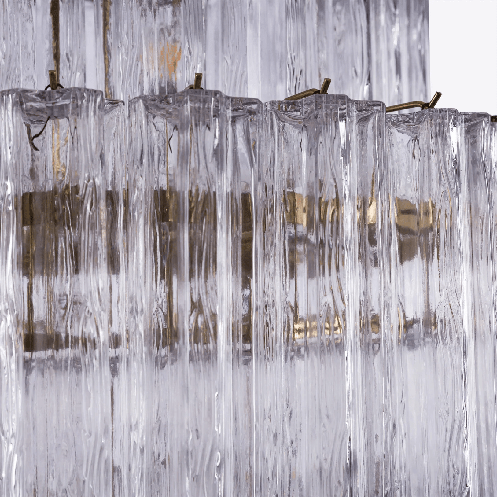 Aurora Chandelier Pink Prism Glass Layered Elegant - Blowlighting