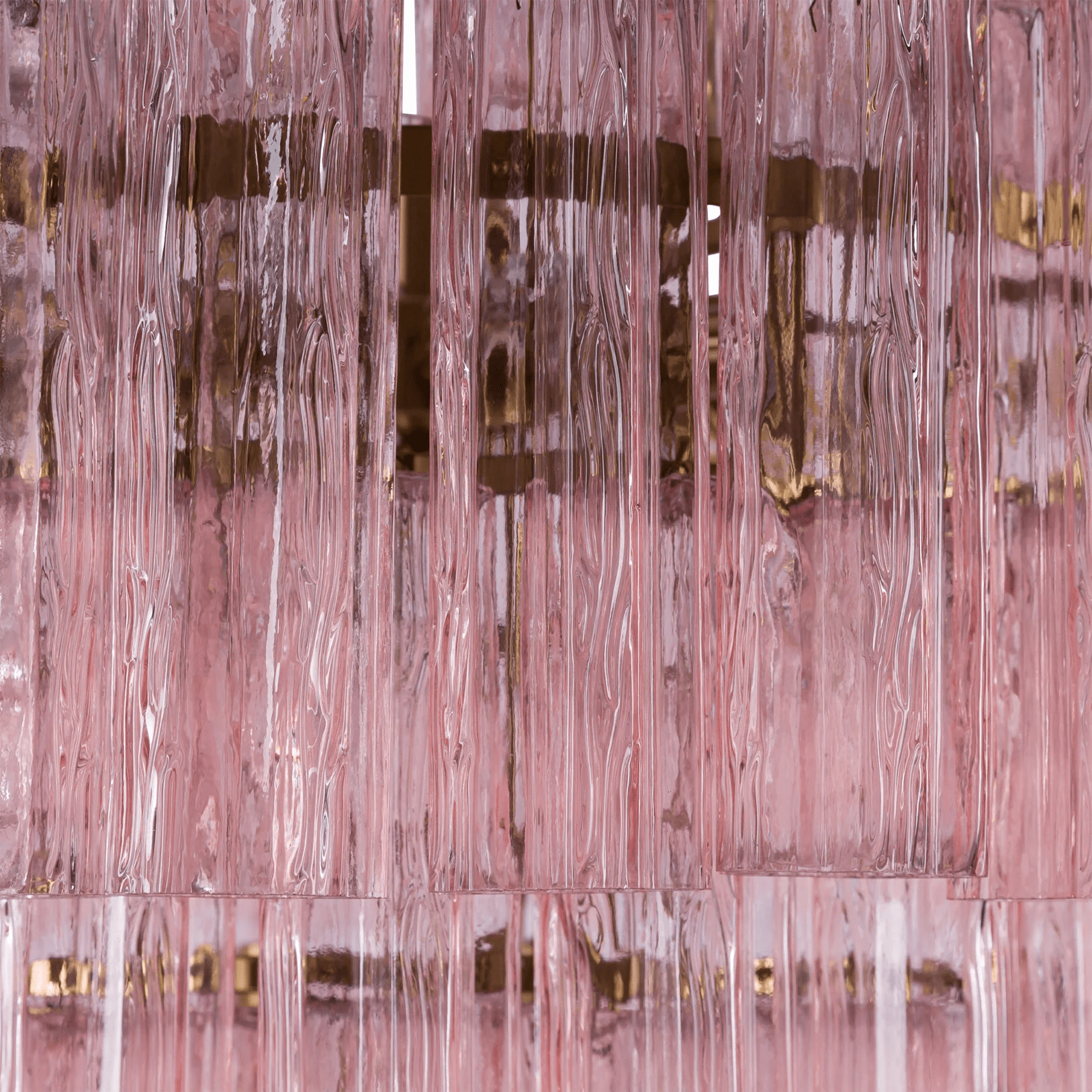 Aurora Chandelier Pink Prism Glass Layered Elegant - Blowlighting