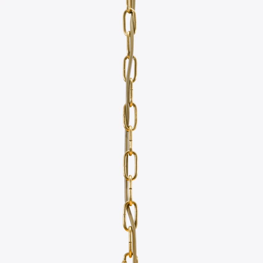 Aurora Chandelier Green Petal Glass Layered Natural - Blowlighting