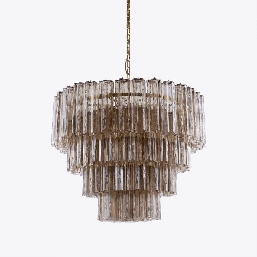 Aurora Chandelier Four Tier Fluted Glass - Blowlighting