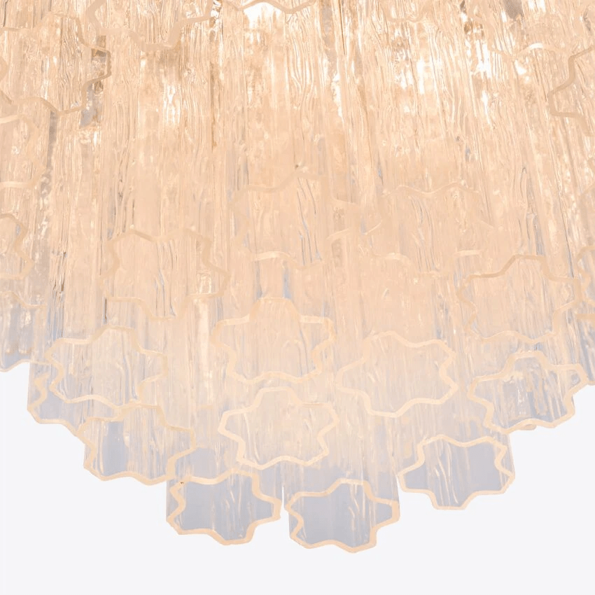 Aurora Chandelier Four Tier Fluted Glass - Blowlighting