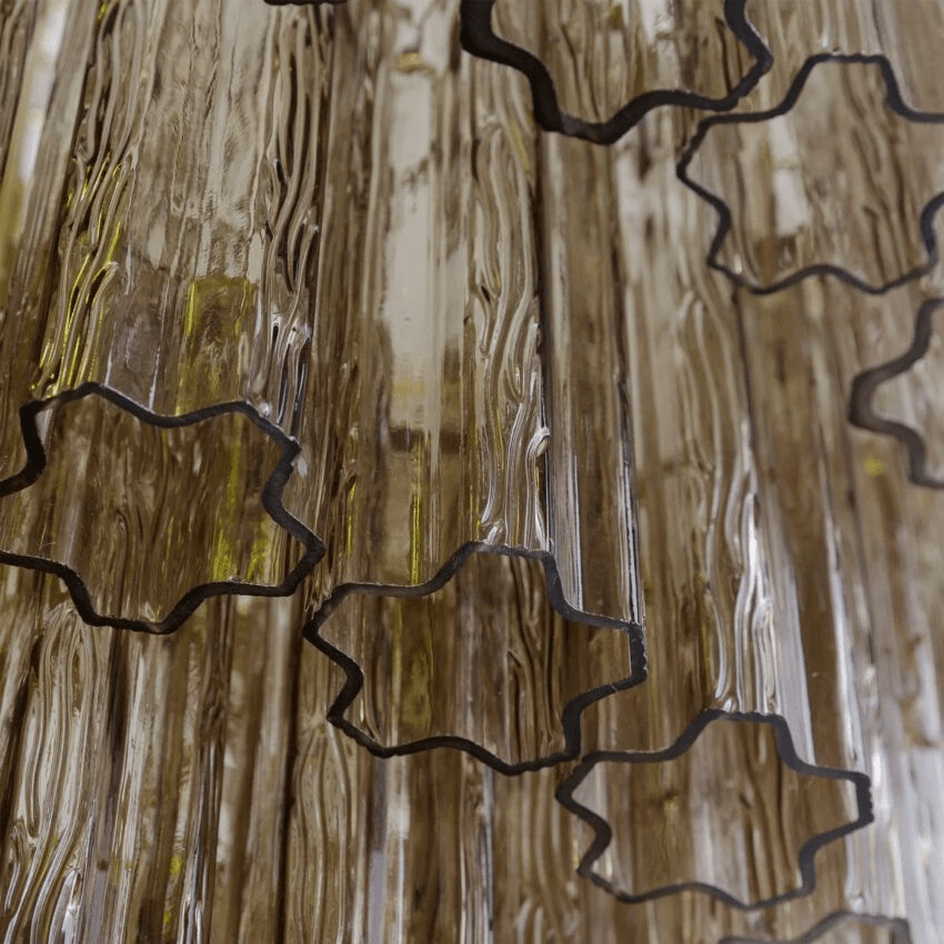 Aurora Chandelier Four Tier Fluted Glass - Blowlighting