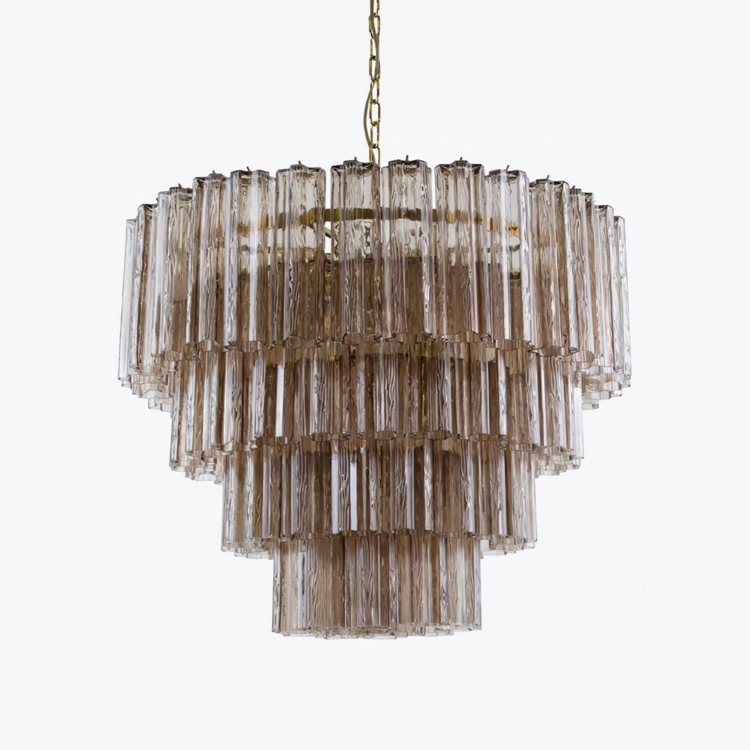 Aurora Chandelier Four Tier Fluted Glass - Blowlighting