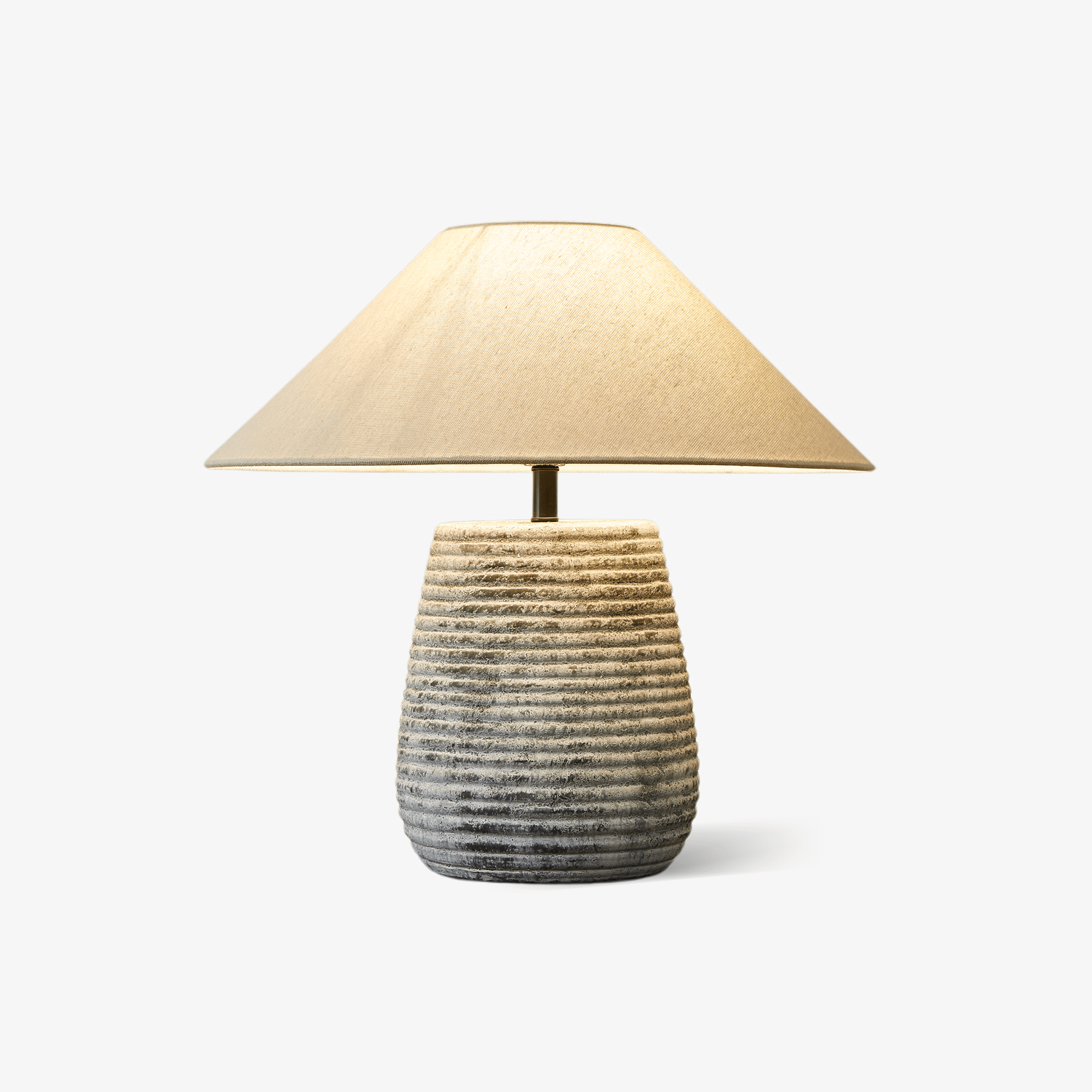 Callisto Ribbed Ceramic Table Lamp - Blowlighting