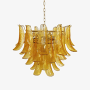 Aurora Chandelier Murano Glass Leaf Golden - Blowlighting