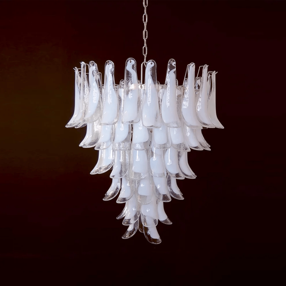 Aurora Chandelier Murano Glass Petals Vintage - Blowlighting