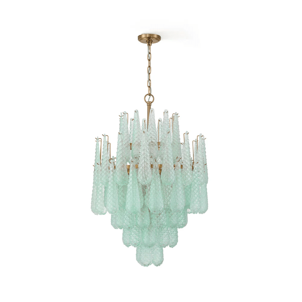 Aurora Chandelier Drop Textured Glass Elegant - Blowlighting