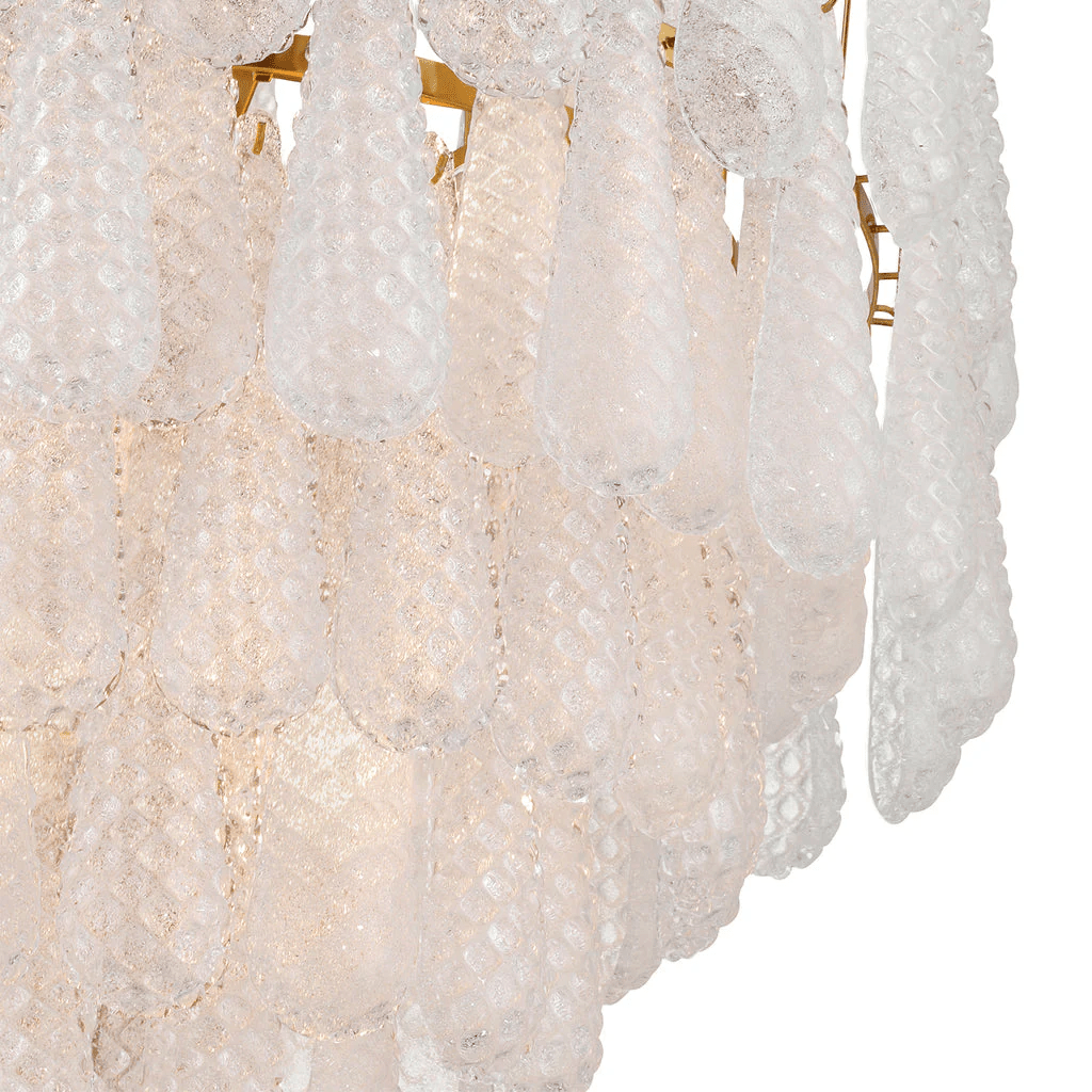 Aurora Chandelier Drop Textured Glass Elegant - Blowlighting