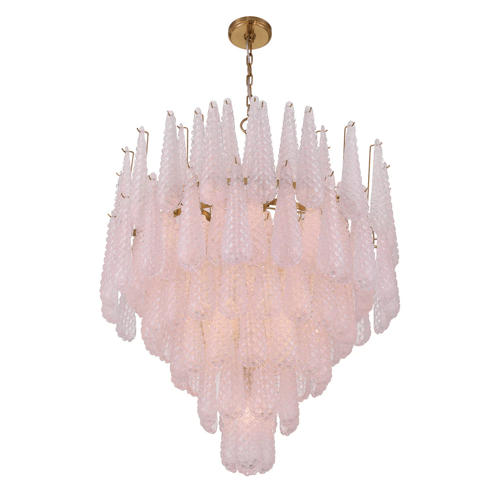 Aurora Chandelier Drop Textured Glass Elegant - Blowlighting