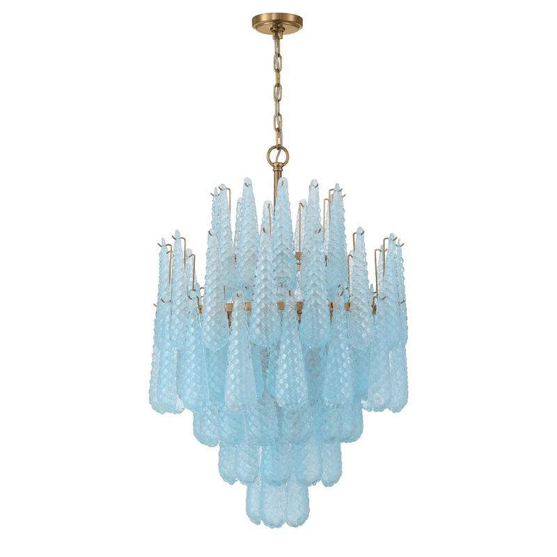 Aurora Chandelier Drop Textured Glass Elegant - Blowlighting