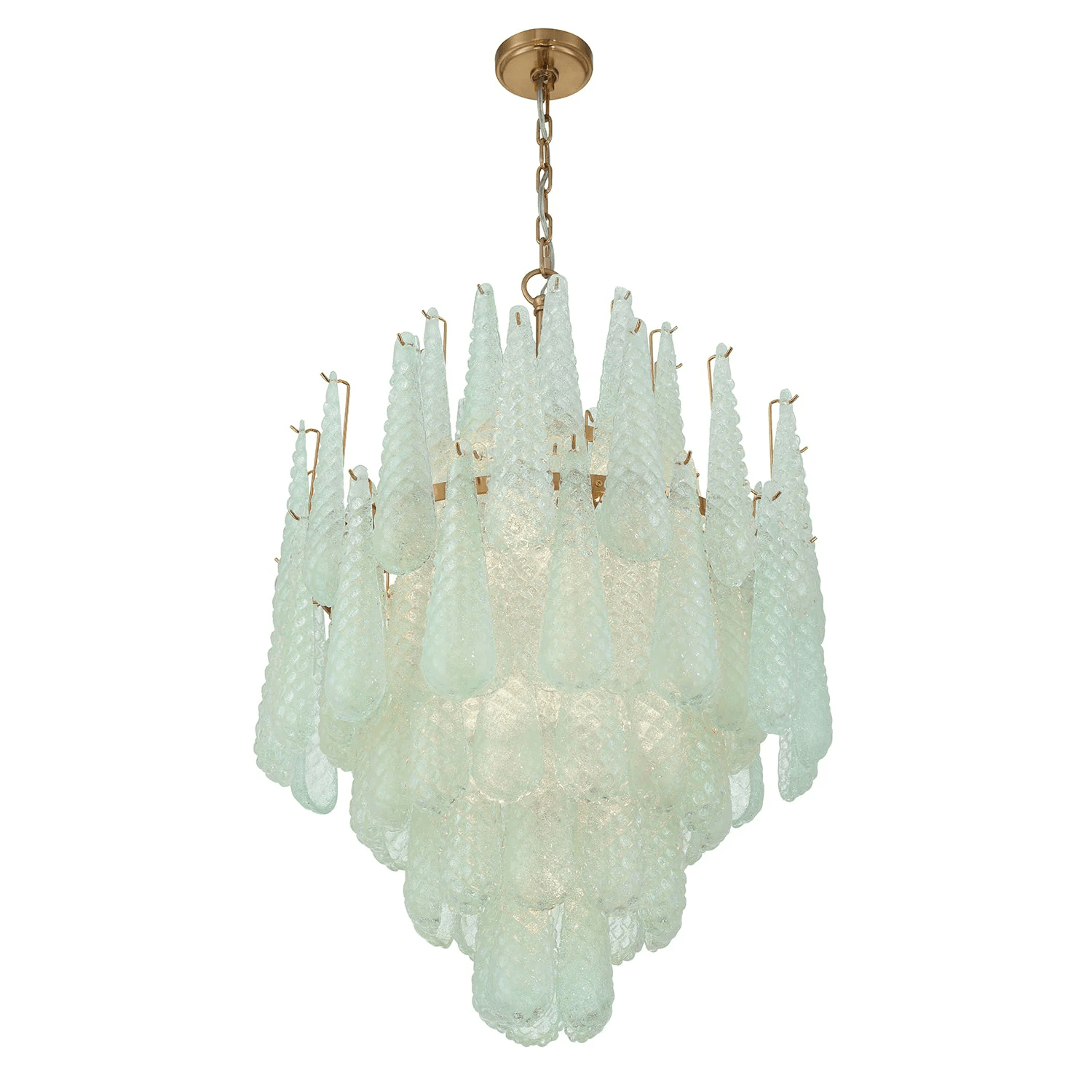 Aurora Chandelier Drop Textured Glass Elegant - Blowlighting