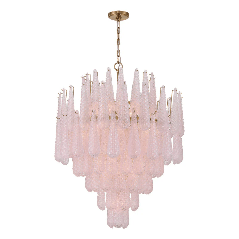 Aurora Chandelier Drop Textured Glass Elegant - Blowlighting