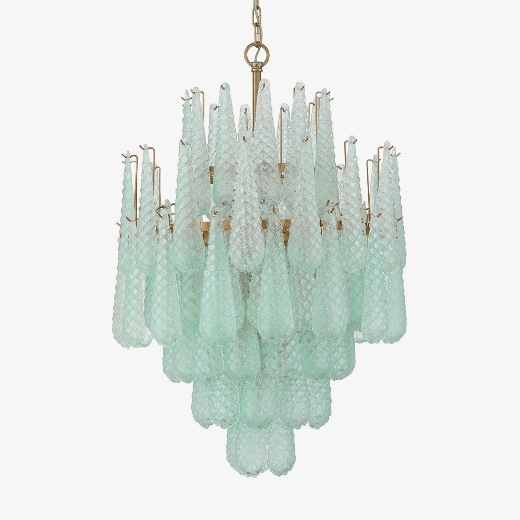 Aurora Chandelier Drop Textured Glass Elegant - Blowlighting