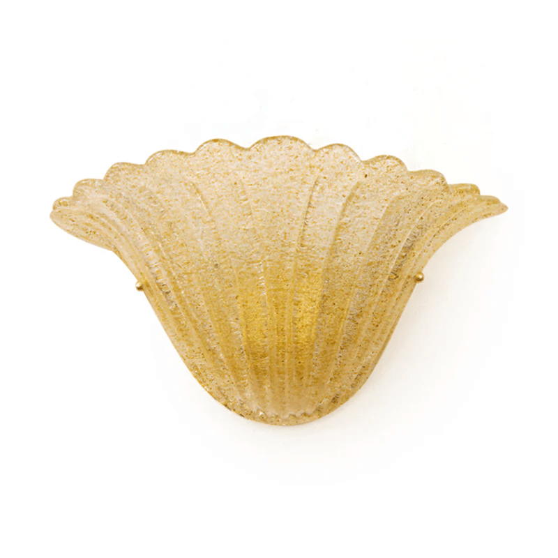 Aurora Wall Lamp Scallop Edge Textured Glass Elegant - Blowlighting