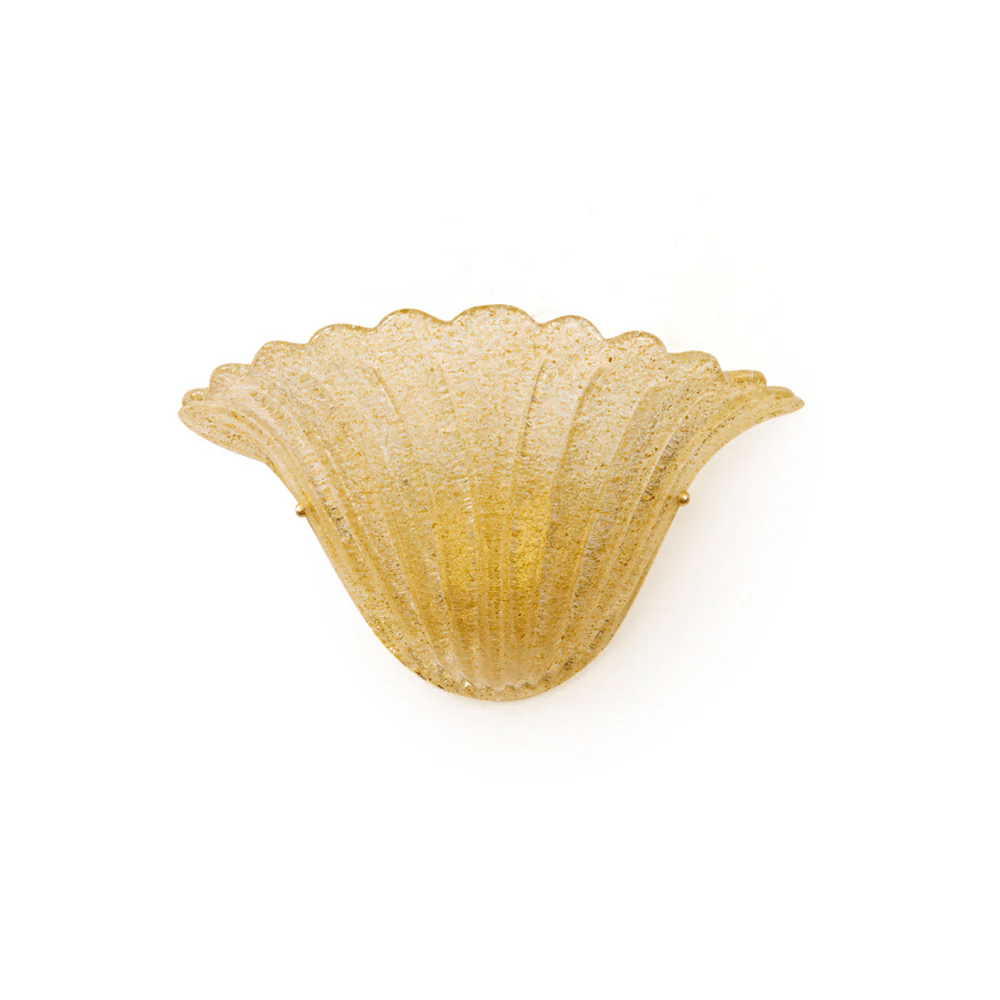 Aurora Wall Lamp Scallop Edge Textured Glass Elegant - Blowlighting