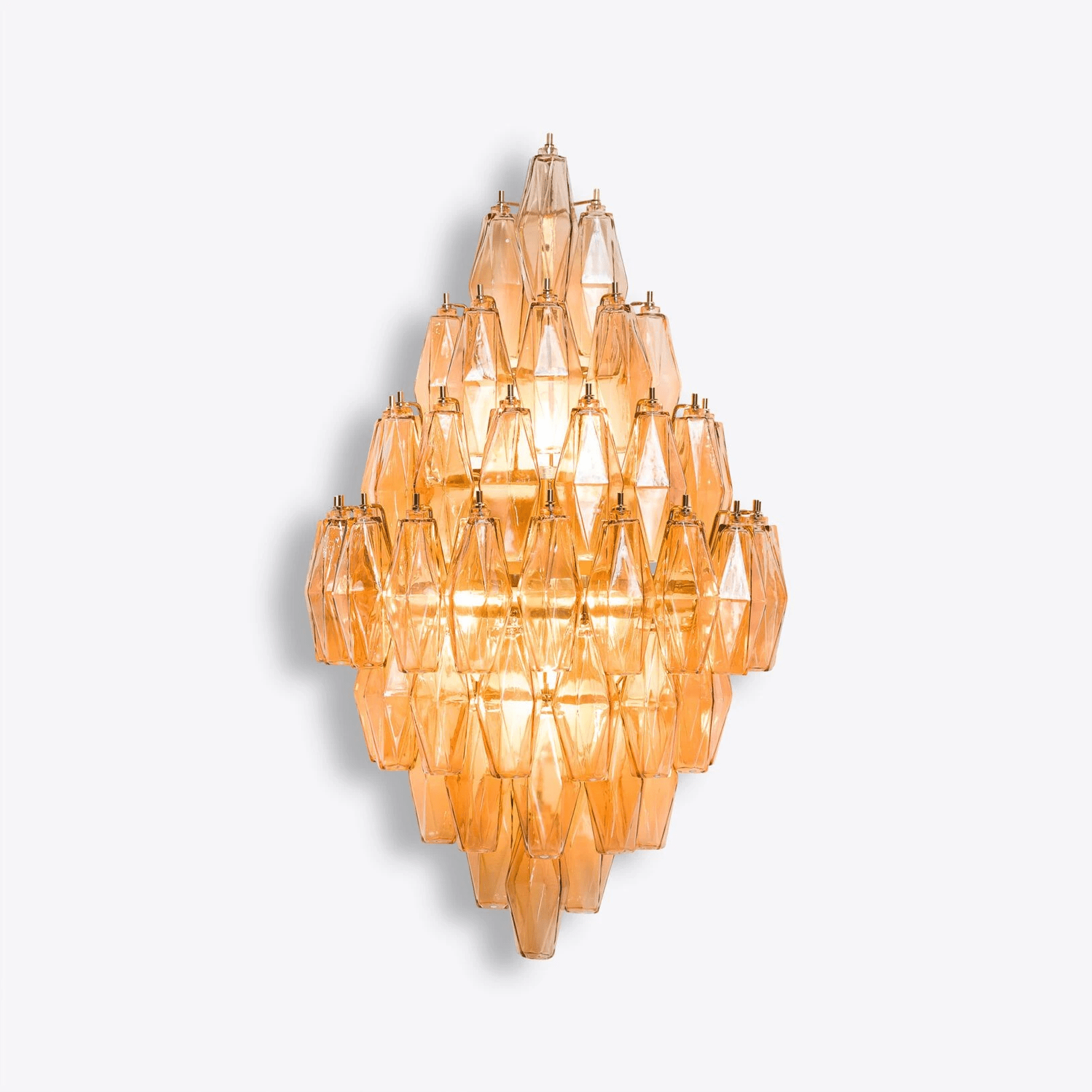 Aurora Wall Light Amber Diamond Polyhedron Vintage - Blowlighting