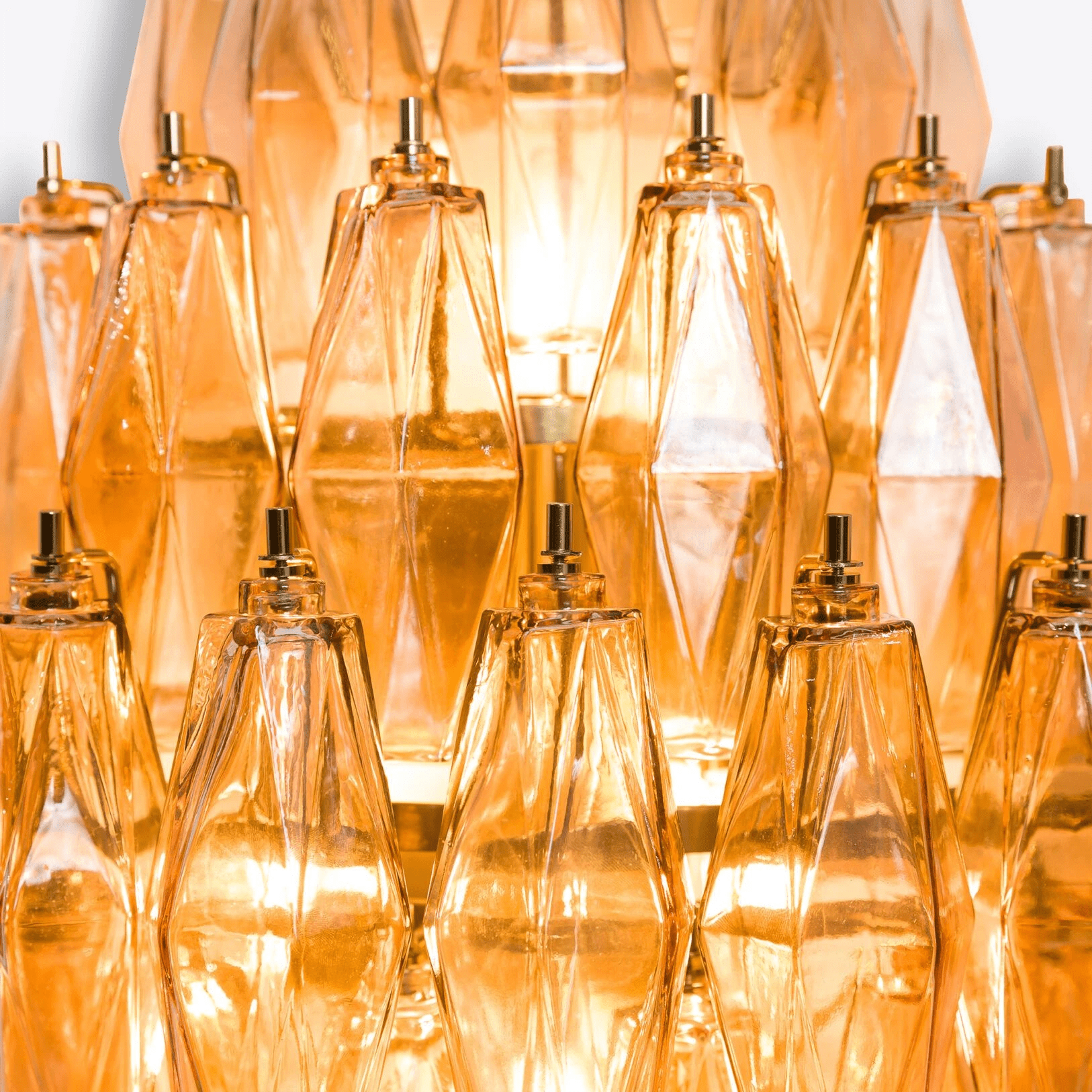 Aurora Wall Light Amber Diamond Polyhedron Vintage - Blowlighting