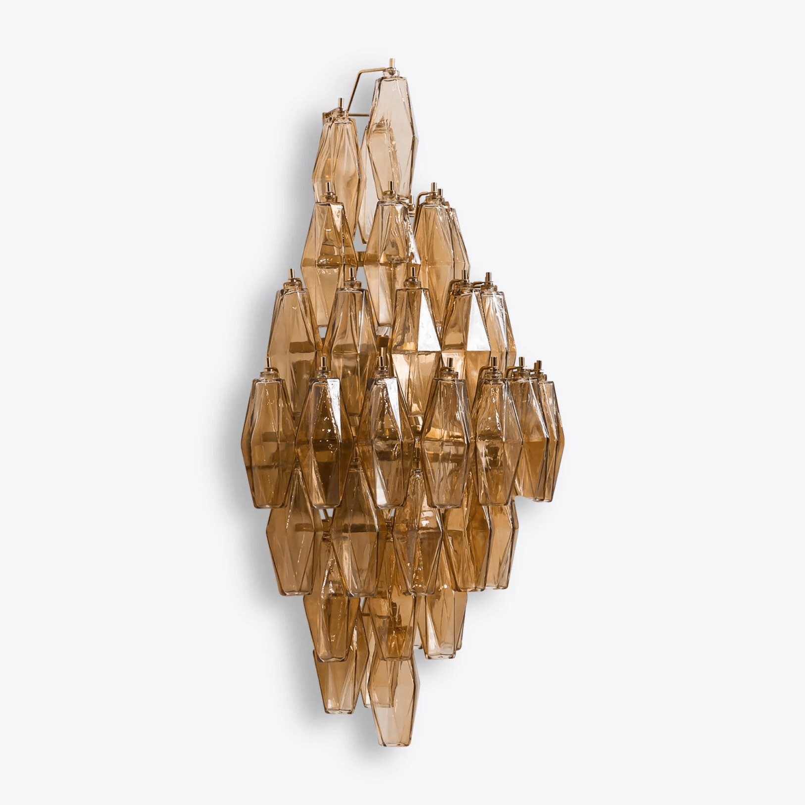 Aurora Wall Light Amber Diamond Polyhedron Vintage - Blowlighting