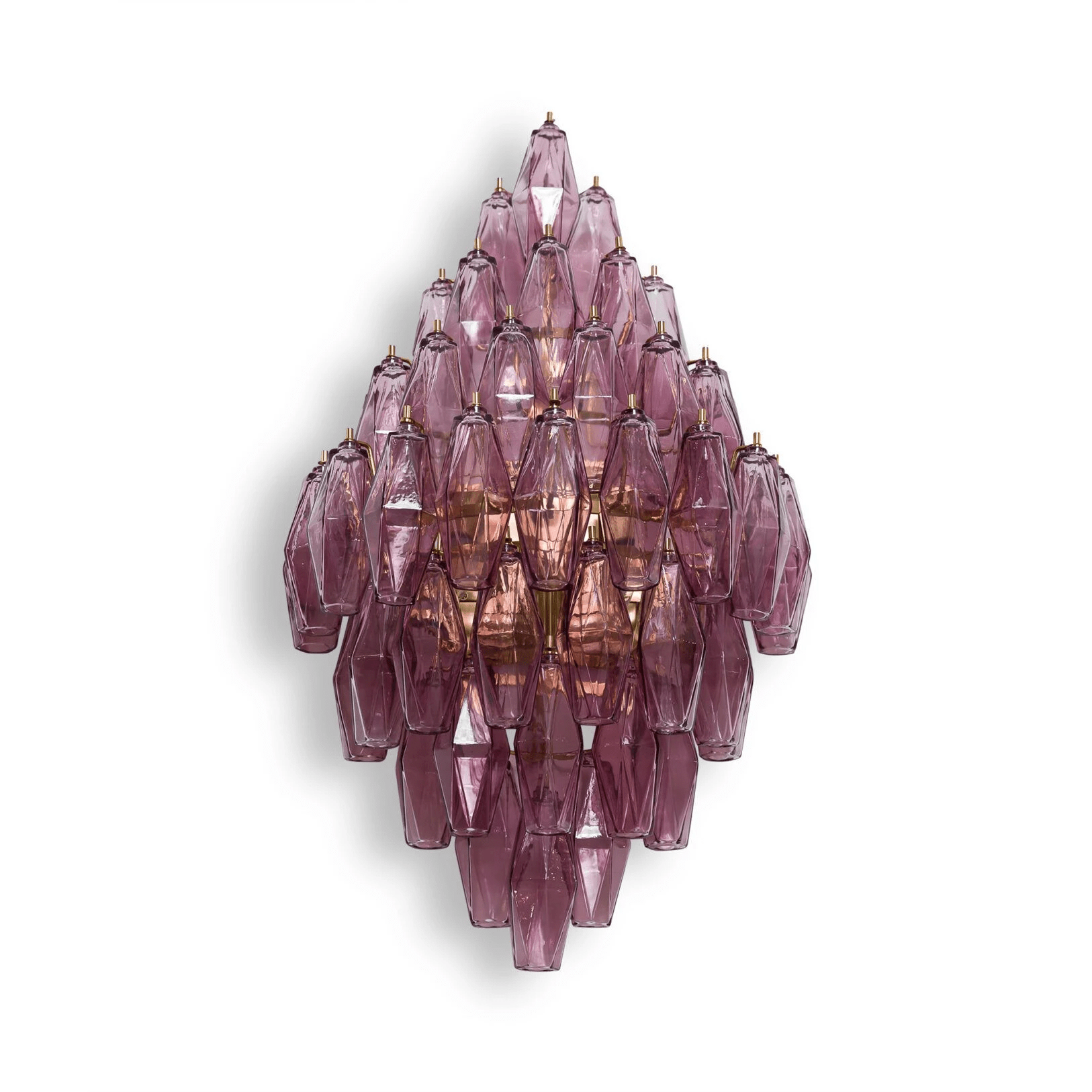 Aurora Wall Light Amber Diamond Polyhedron Vintage - Blowlighting