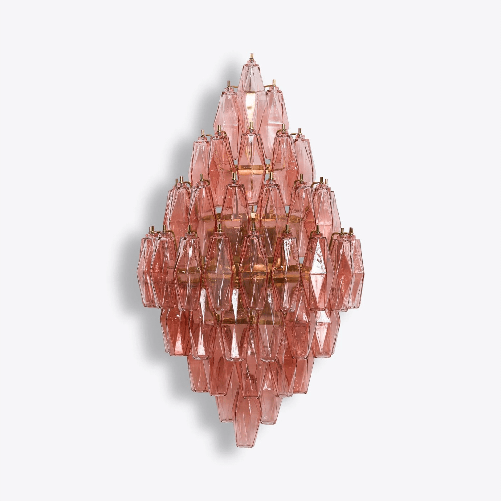 Aurora Wall Light Amber Diamond Polyhedron Vintage - Blowlighting
