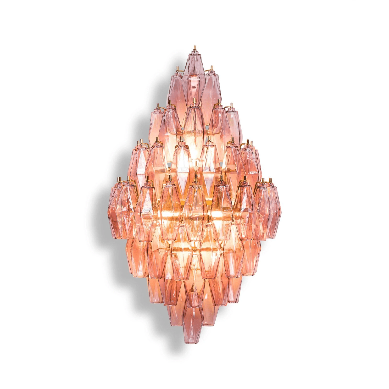 Aurora Wall Light Amber Diamond Polyhedron Vintage - Blowlighting
