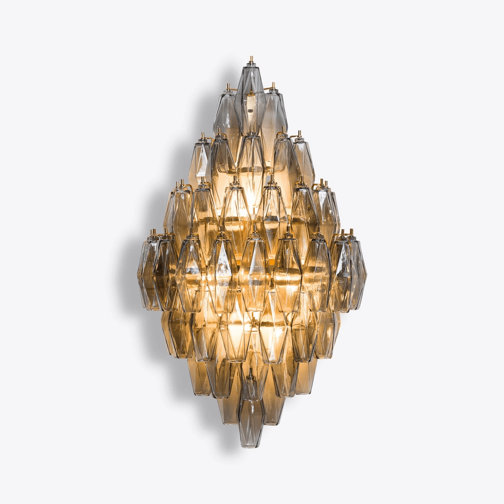 Aurora Wall Light Amber Diamond Polyhedron Vintage - Blowlighting