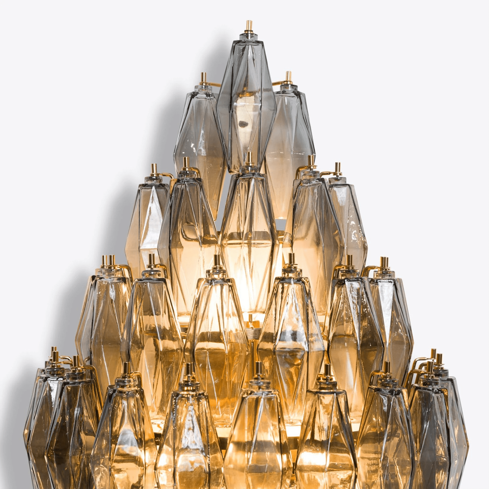 Aurora Wall Light Amber Diamond Polyhedron Vintage - Blowlighting