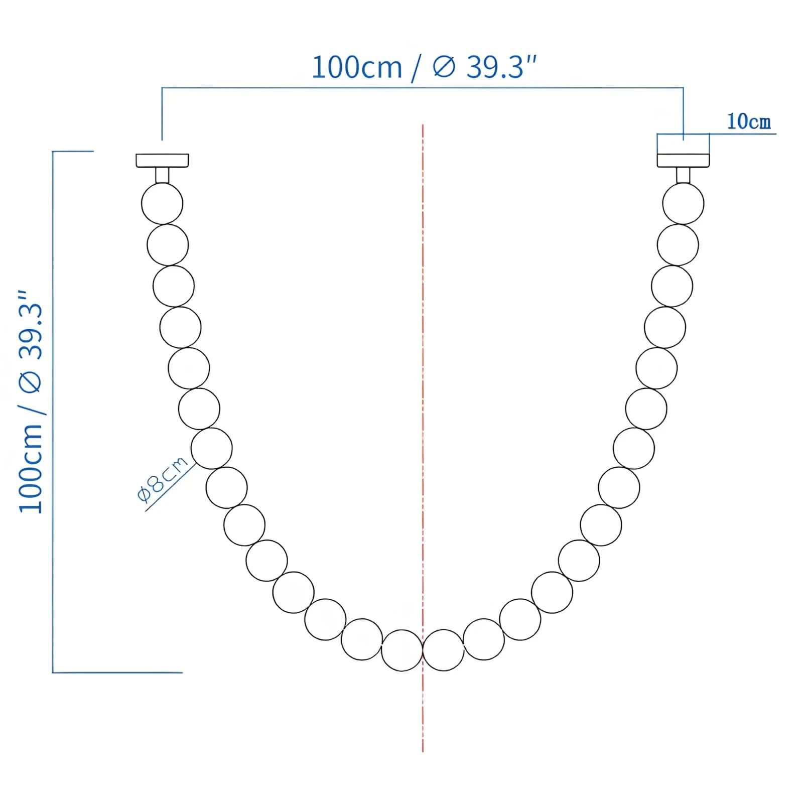 PearlCascade Glass Bead Chandelier - Blowlighting