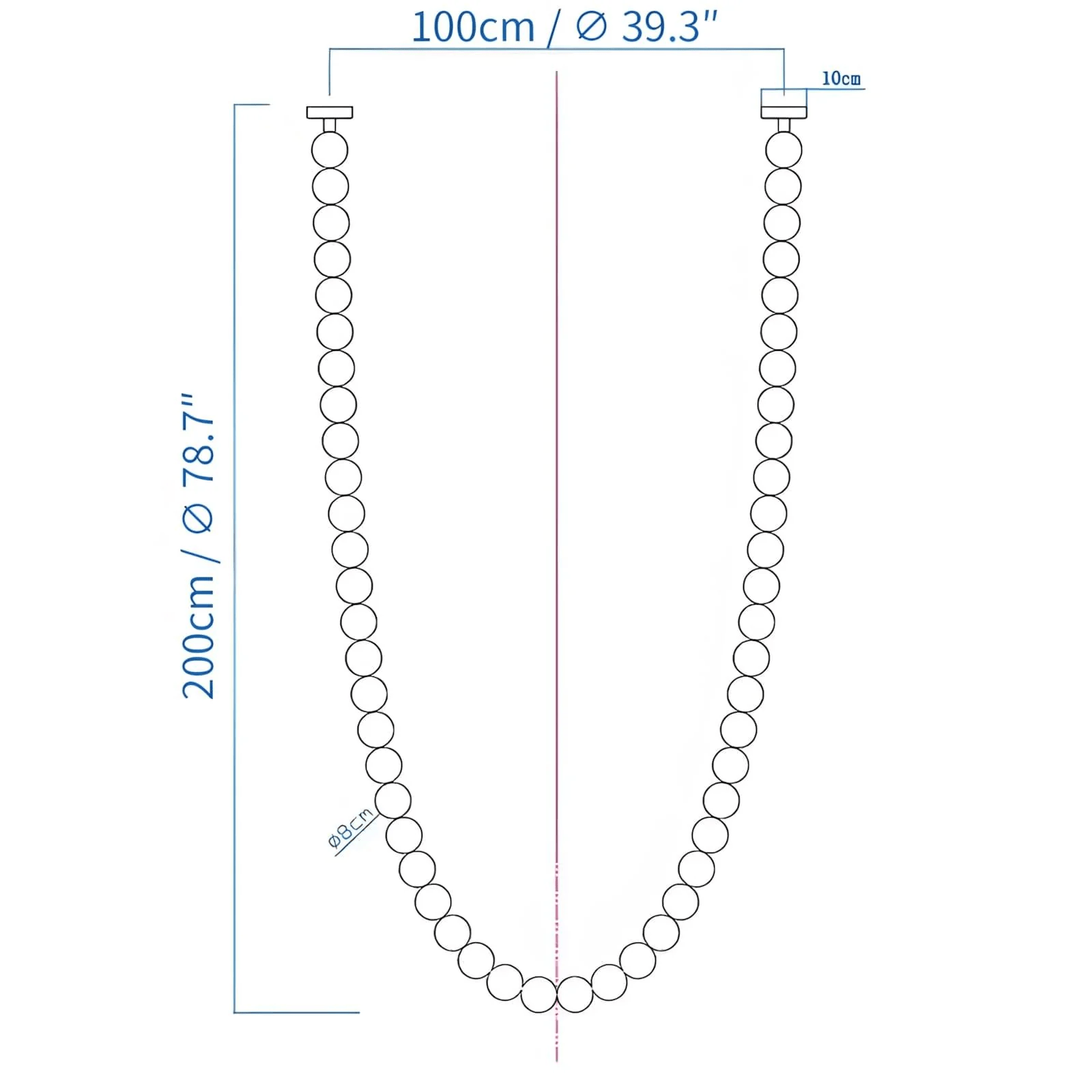 PearlCascade Glass Bead Chandelier - Blowlighting