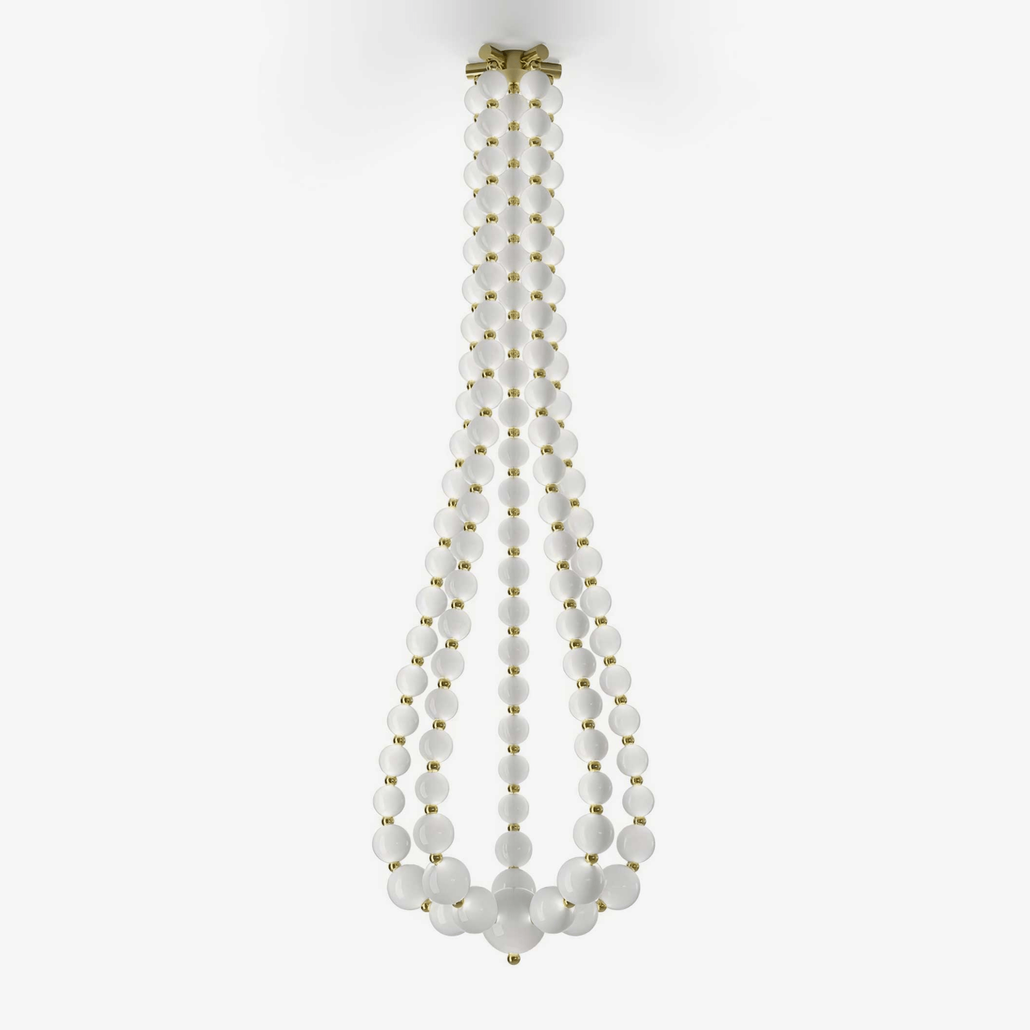 PearlCascade Glass Bead Chandelier - Blowlighting